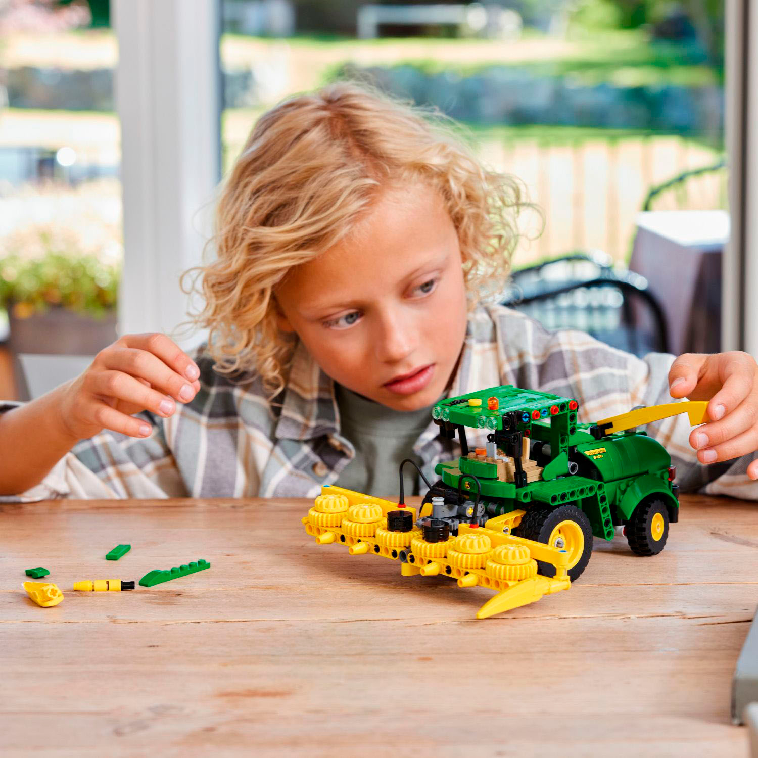 John Deere LEGO Combine 1, LEGO modification of set 7636. S…