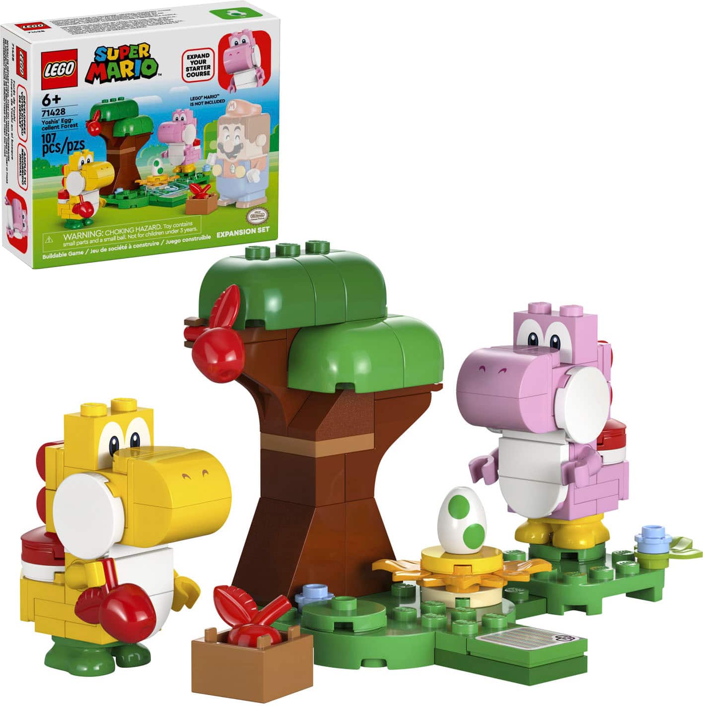 Front. LEGO - Super Mario Yoshis’ Egg-cellent Forest Expansion Set 71428.