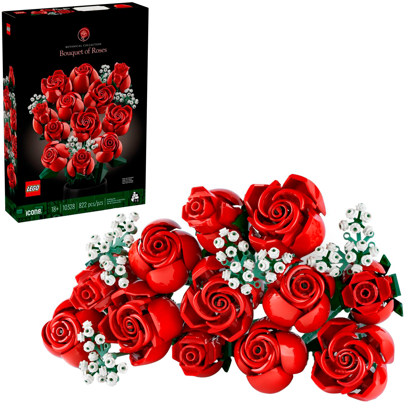 LEGO - Icons Bouquet of Roses Build and Display Set 10328