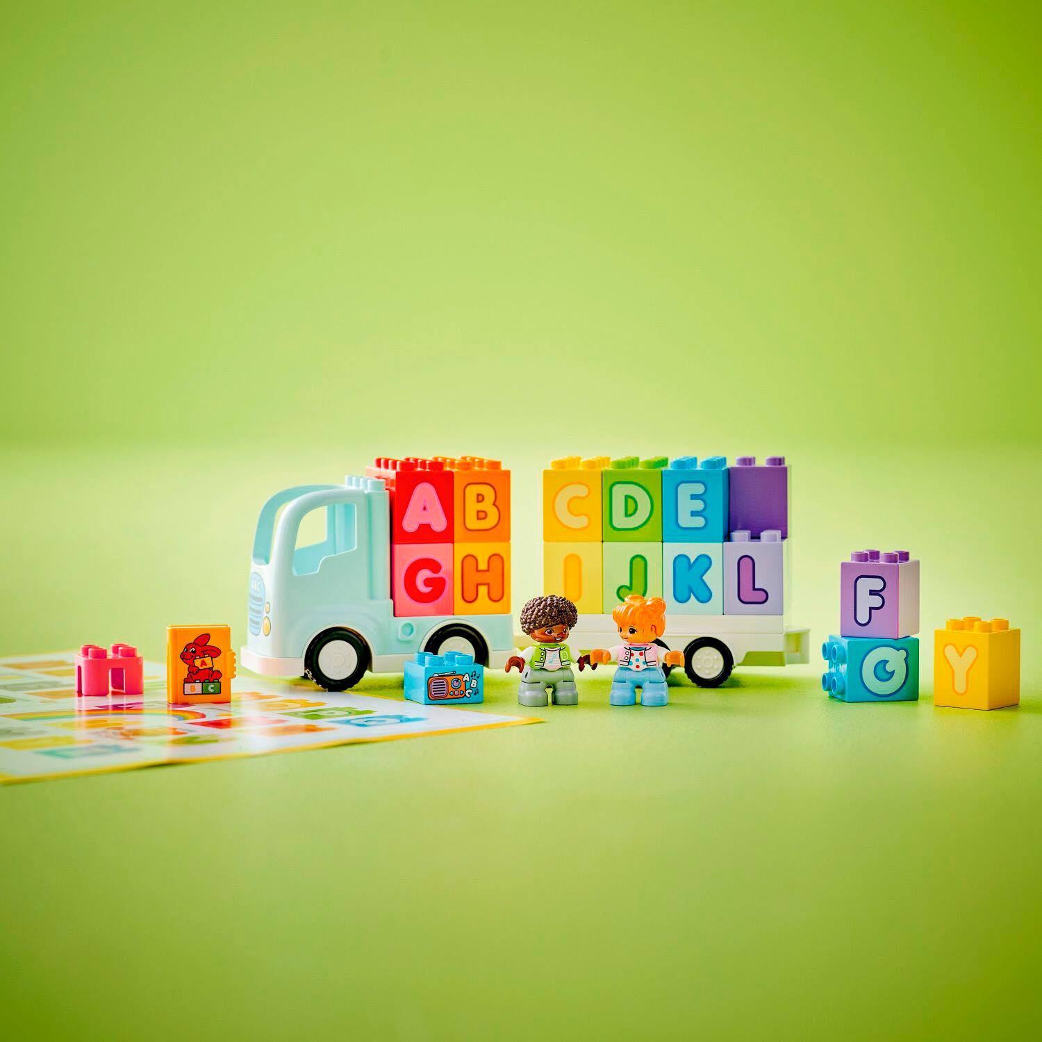 Left. LEGO - DUPLO Town Alphabet Truck Toy, Toddler Education Toy 10421.