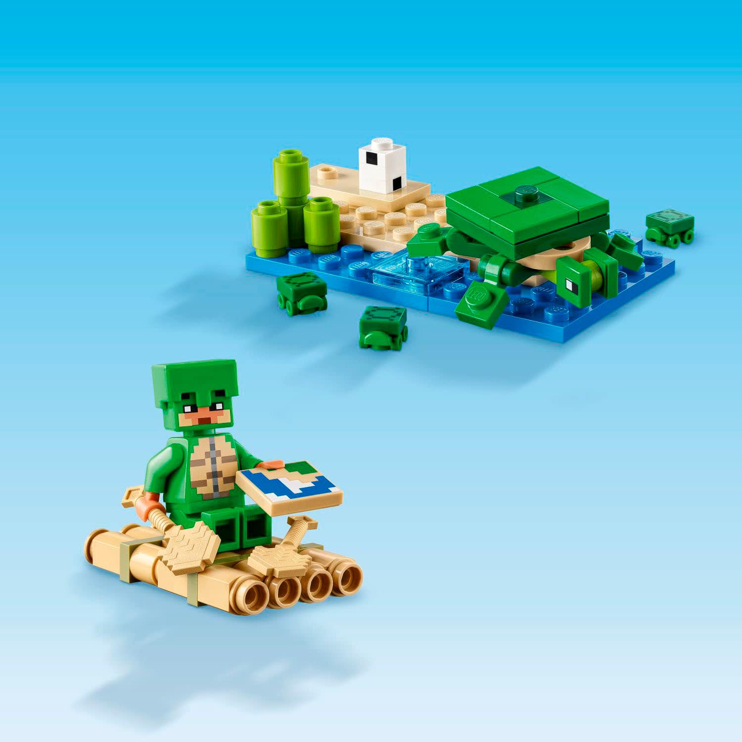 Left. LEGO - Minecraft The Turtle Beach House Construction Toy 21254.