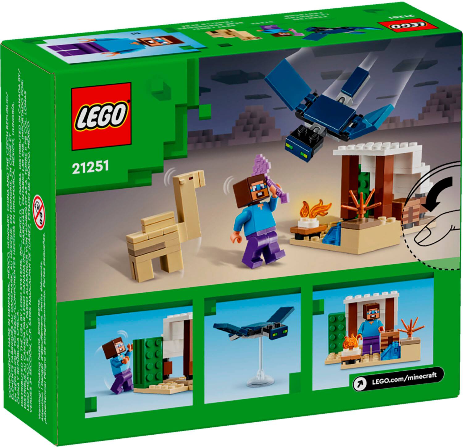 Alt View 11. LEGO - Minecraft Steve's Desert Expedition Building Toy 21251.