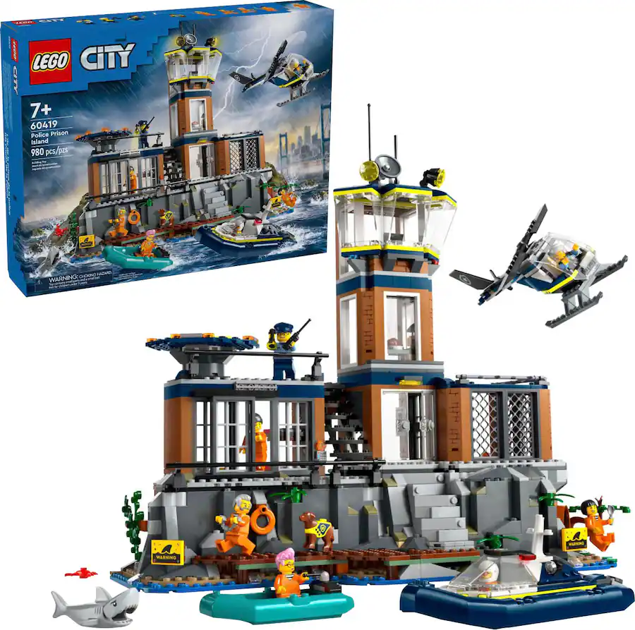 LEGO City Police Prison Island Building Toy 60419 6470803 Best Buy