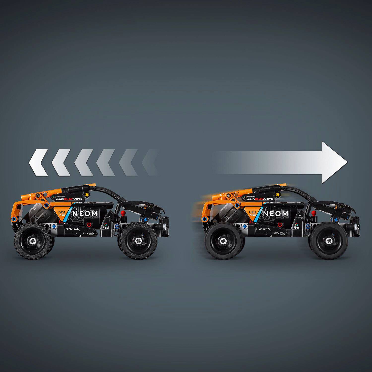 Angle. LEGO - Technic NEOM McLaren Extreme E Race Car Toy 42166.