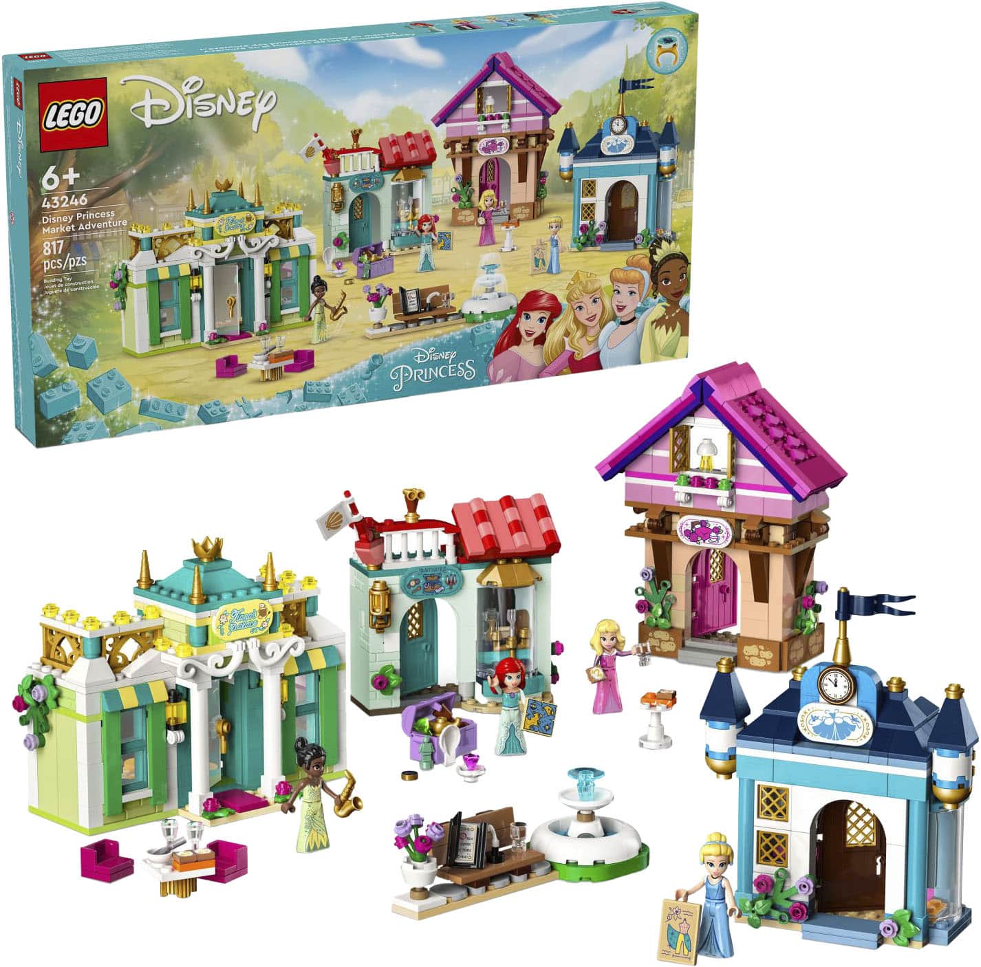 Front. LEGO - Disney Princess: Disney Princess Market Adventure Toy Set 43246.