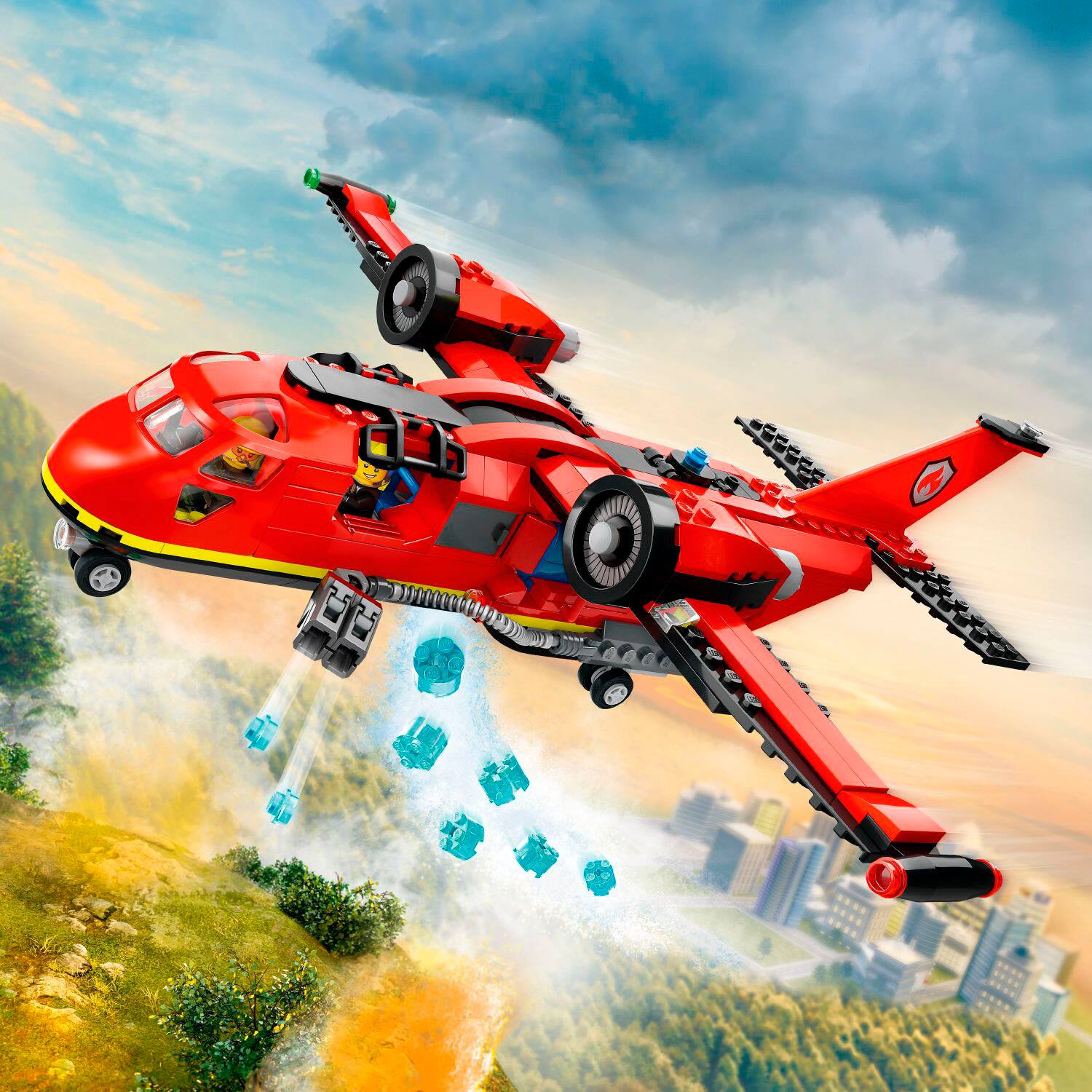 Left. LEGO - City Fire Rescue Plane Toy for Kids Set 60413.