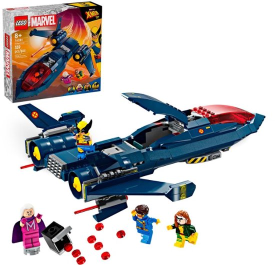 Front Zoom. LEGO - Marvel X-Men X-Jet Building Toy for Marvel Fans 76281.