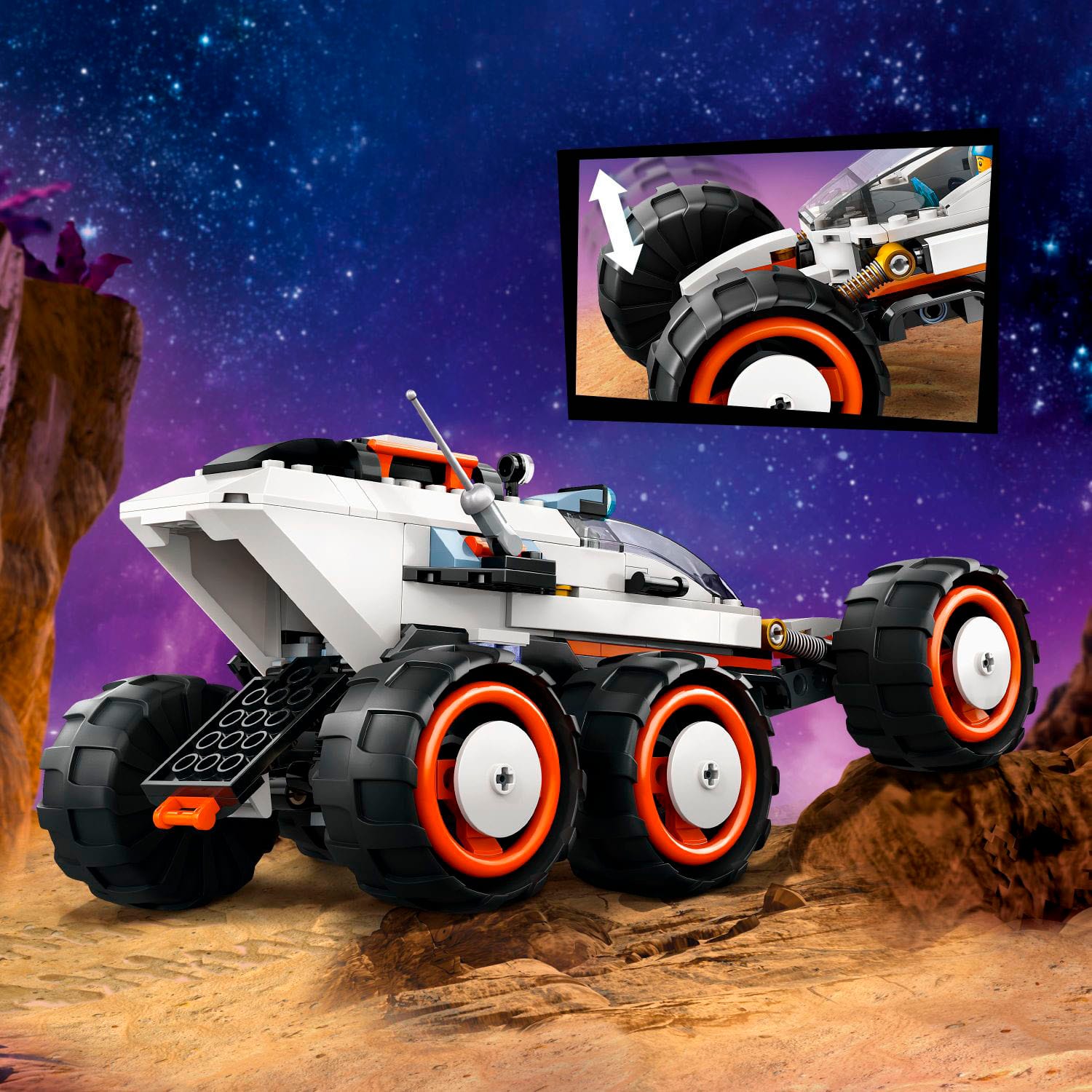 Angle. LEGO - City Space Explorer Rover and Alien Life Pretend Play Toy 60431.