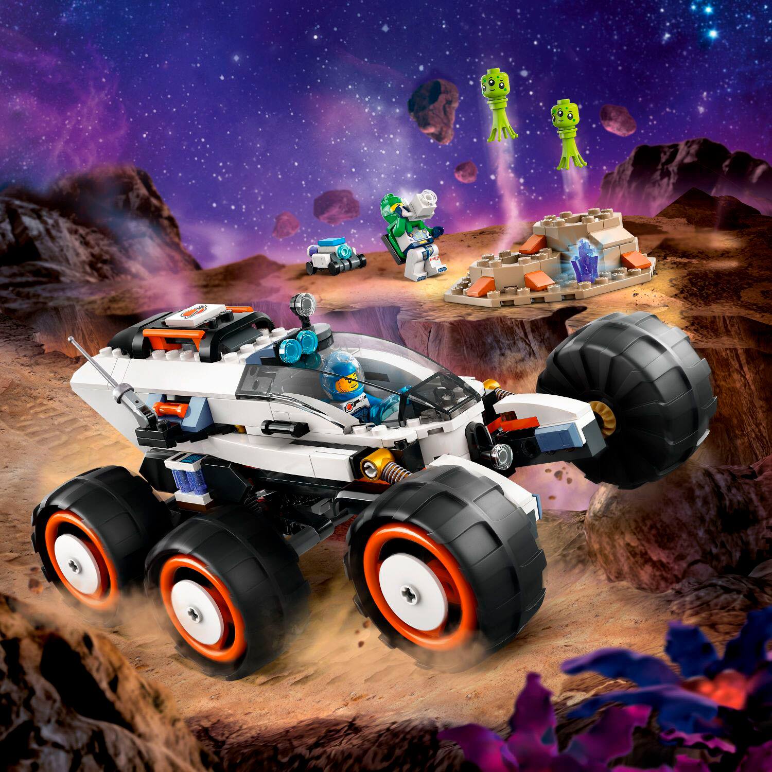 Left. LEGO - City Space Explorer Rover and Alien Life Pretend Play Toy 60431.