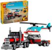 LEGO - Creator 3 in 1 Flatbed Truck with Helicopter Toy 31146