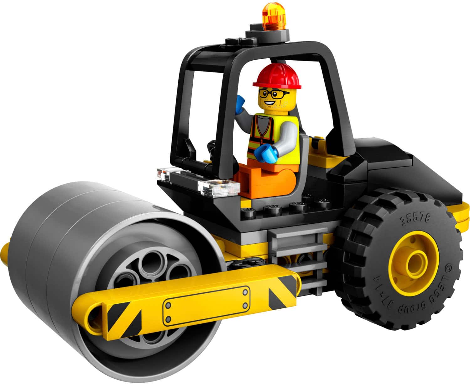 Angle. LEGO - City Construction Steamroller Toy Set For Kids 60401.