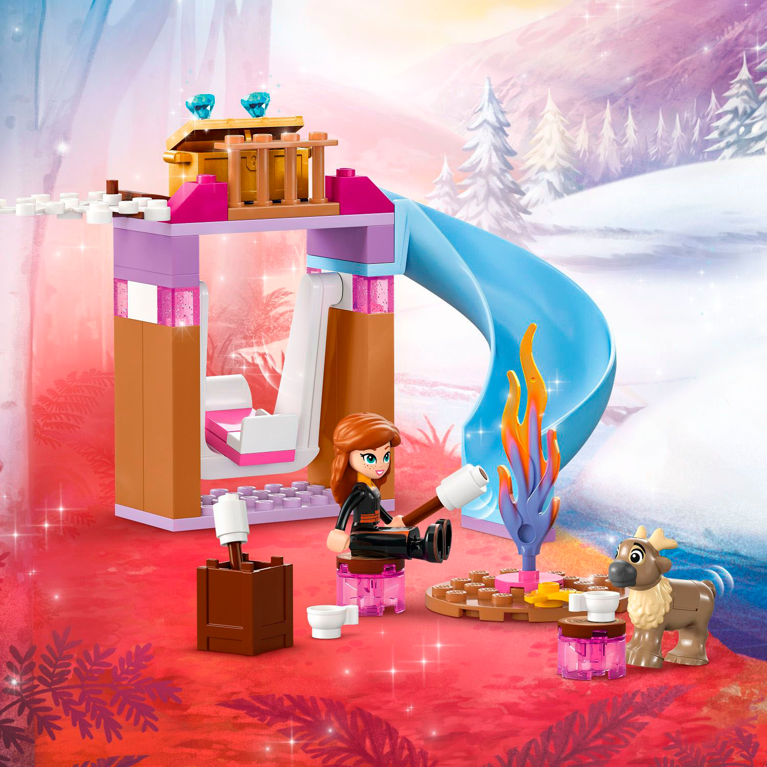 LEGO Disney Princess 43238 Le Château de Glace d'Elsa, Jouet de
