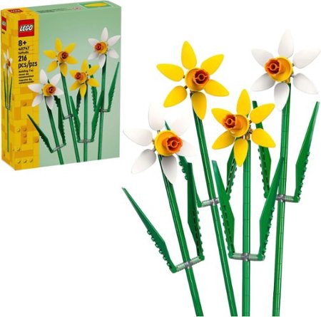 LEGO - Daffodils Celebration Gift, Yellow and White Daffodil Room Decor 40747_0