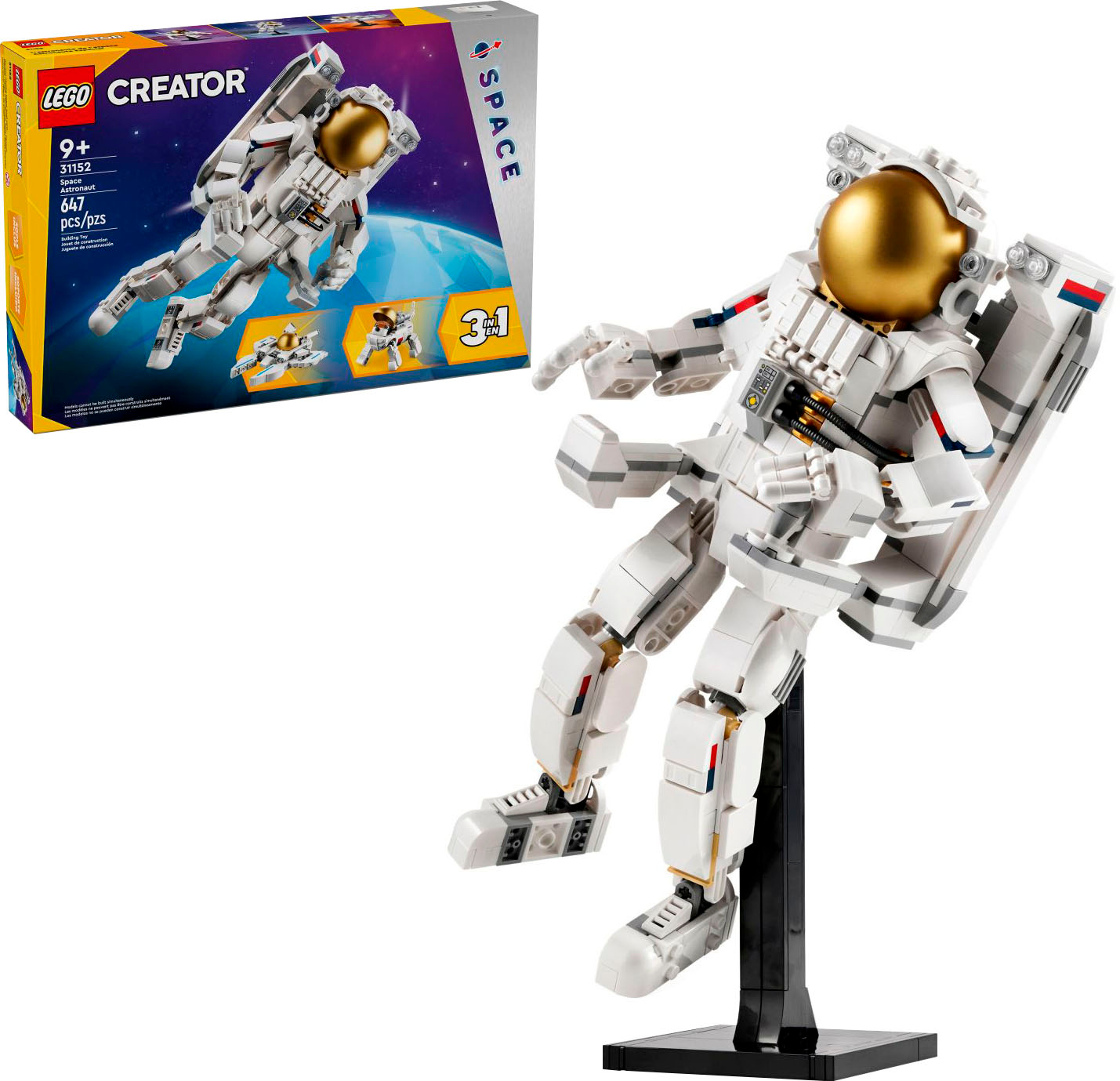 LEGO Creator 3 in 1 Space Astronaut Toy Set, Science Toy for Kids 31152  6465048 - Best Buy