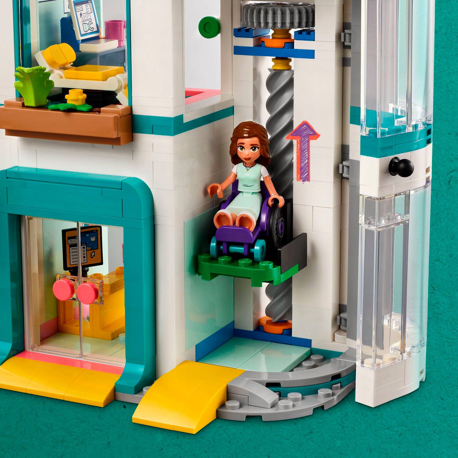 Angle. LEGO - Friends Heartlake City Hospital Toy Pretend Playset 42621.