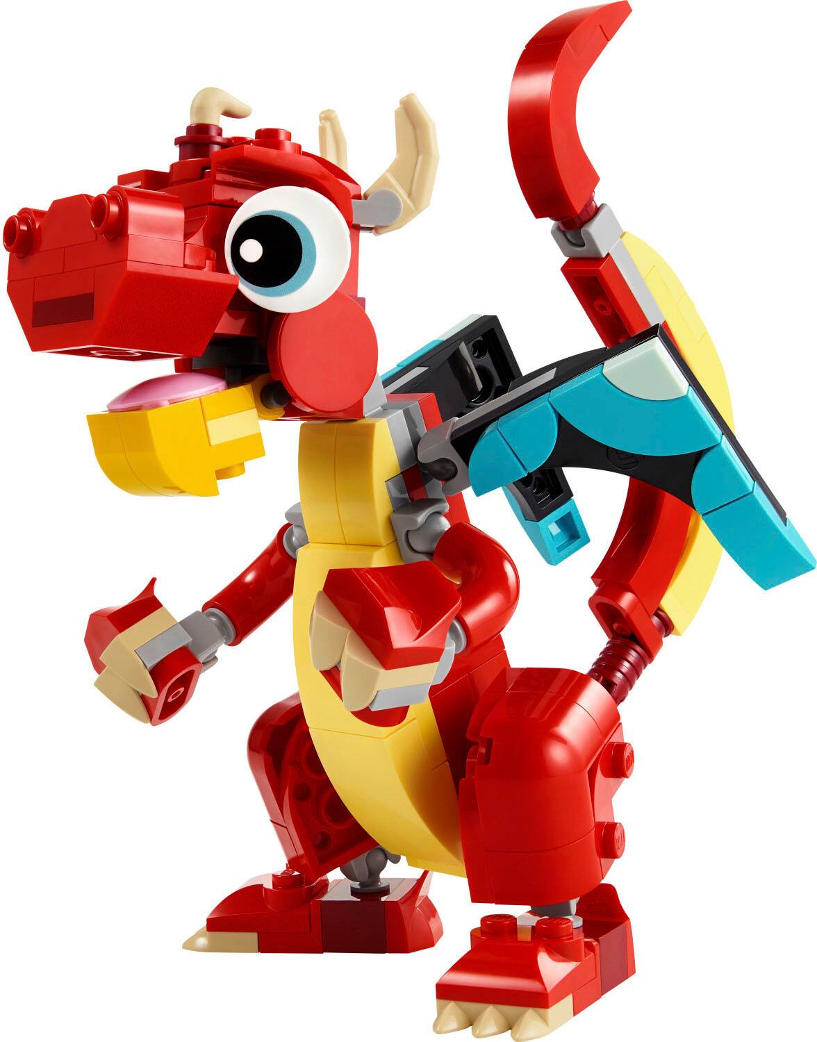 Angle. LEGO - Creator 3 in 1 Red Dragon 3 in 1 Animal Toy Set 31145.