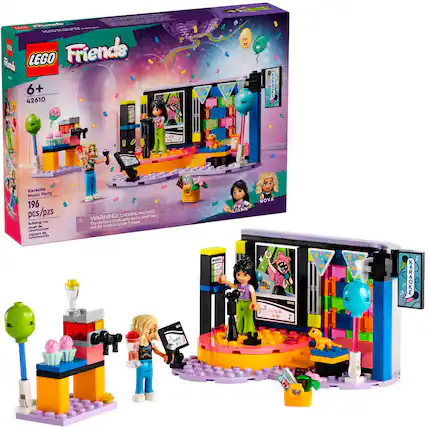 Front. LEGO - Friends Karaoke Music Party Pretend Play Set 42610.
