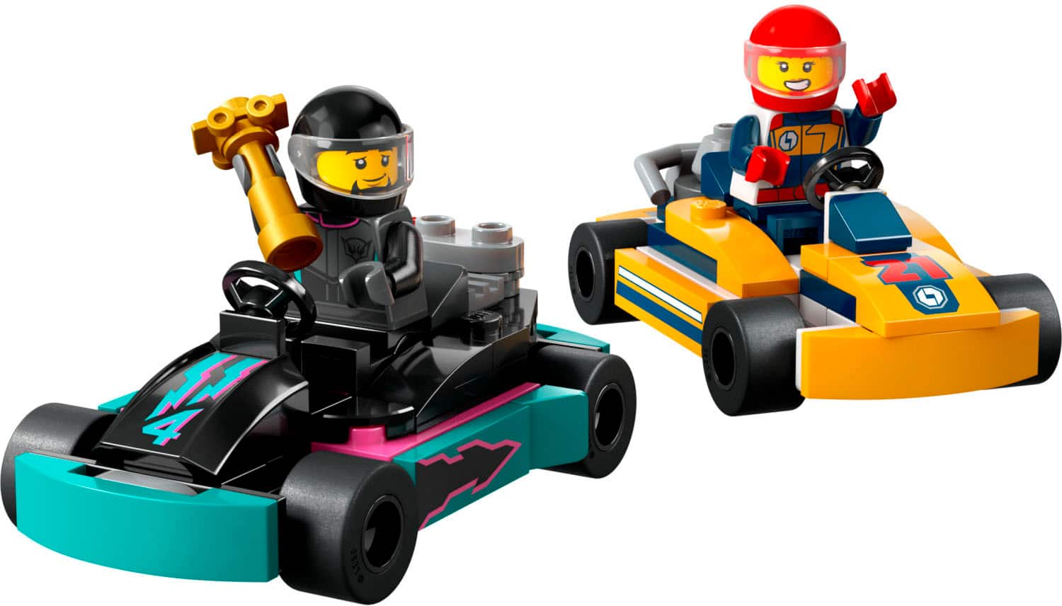 Angle. LEGO - City Go-Karts and Race Drivers Toy Set for Kids 60400.