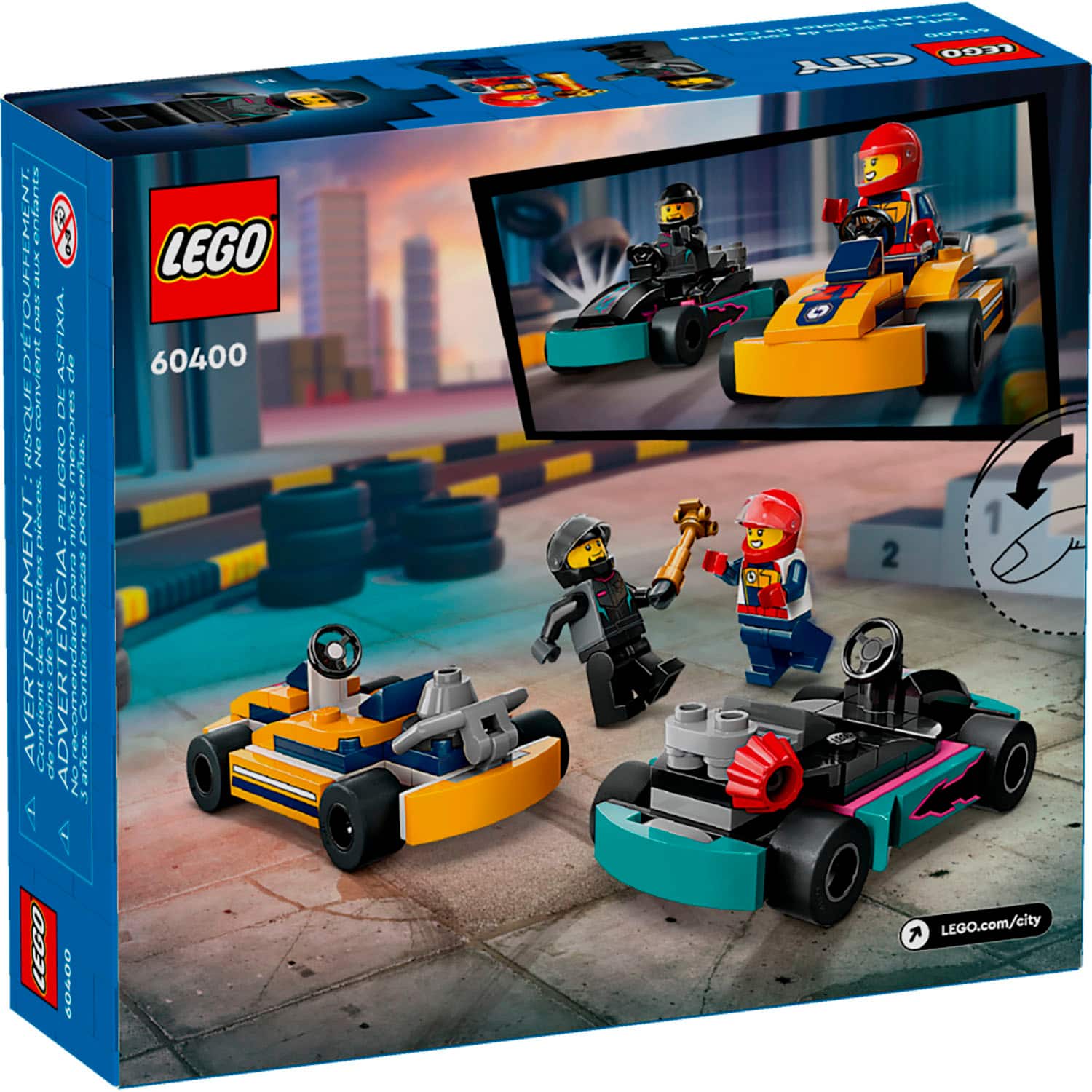Alt View 11. LEGO - City Go-Karts and Race Drivers Toy Set for Kids 60400.