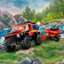 Left. LEGO - City 4x4 Fire Truck with Rescue Boat Toy 60412.