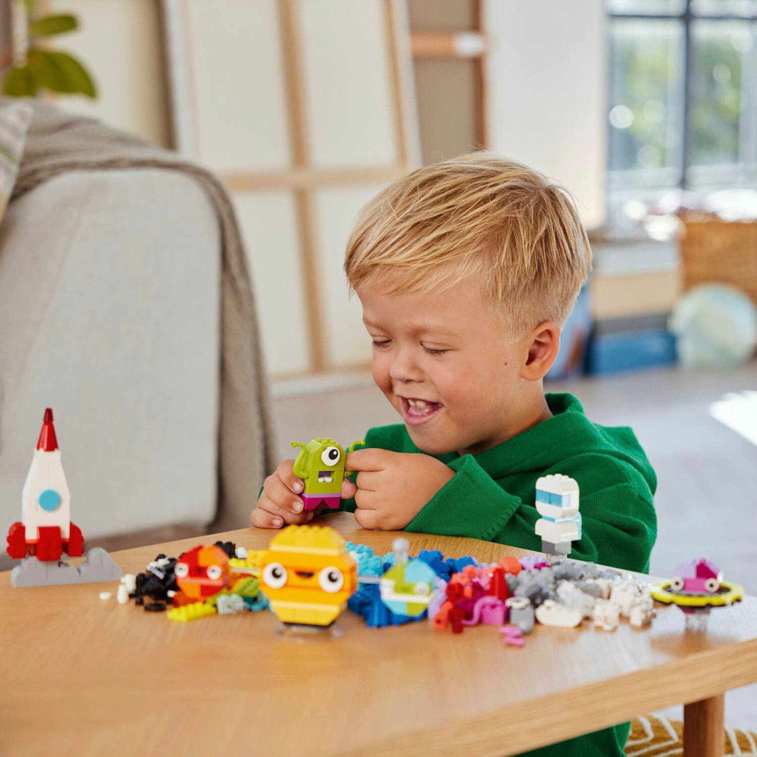 Alt View 12. LEGO - Classic Creative Space Planets Aliens and Rocket Ship Toy 11037.