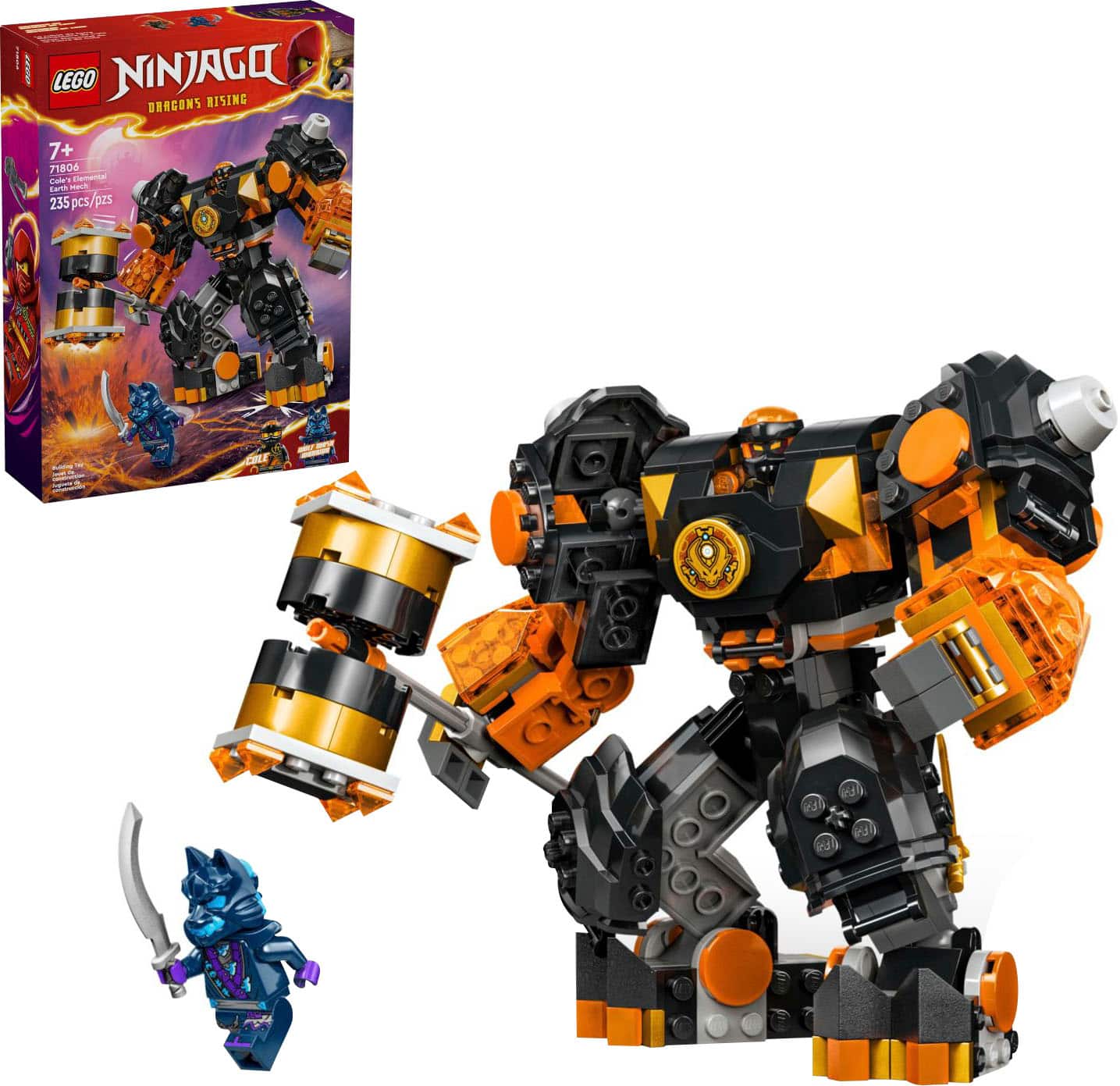 LEGO - NINJAGO Cole’s Elemental Earth Mech Ninja Toy 71806 - Front_Zoom