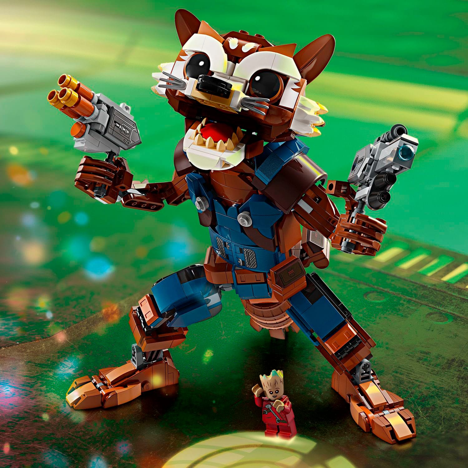 Alt View 12. LEGO - Marvel Rocket & Baby Groot Minifigure Building Toy 76282.