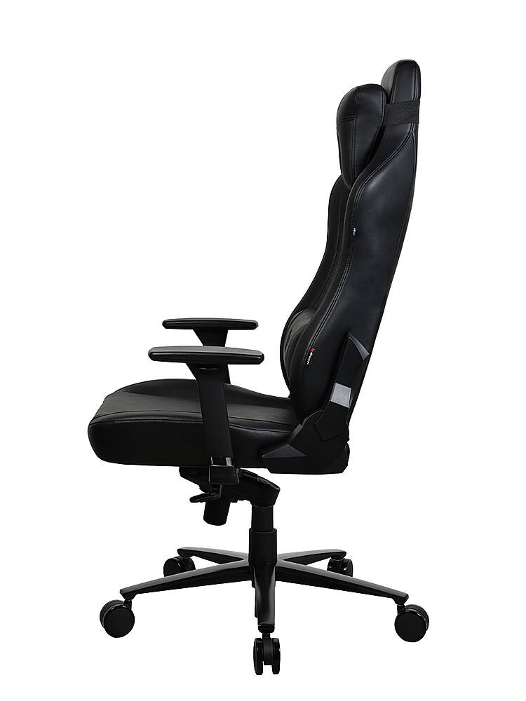 Left View: Arozzi - Vernazza Soft PU Gaming Chair - Pure Black