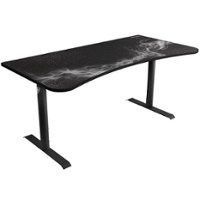 Arozzi - Arena Ultrawide Curved Gaming Desk - Gunmetal Galazy - Front_Zoom