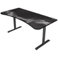 Left. Arozzi - Arena Ultrawide Curved Gaming Desk - Gunmetal Galazy.