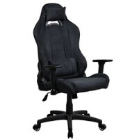 Arozzi - Torretta Supersoft Upholstery Fabric Gaming Chair - Pure Black - Front_Zoom