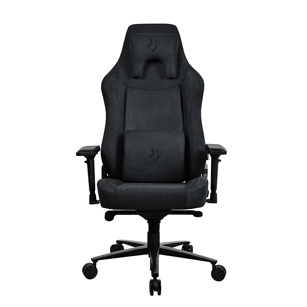 Angle View: Arozzi - Primo Premium Woven Fabric Gaming/Office Chair - Dark Grey with Gold Accents