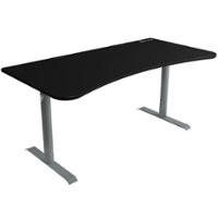 Arozzi - Arena Ultrawide Curved Gaming Desk - Frozen Grey - Front_Zoom