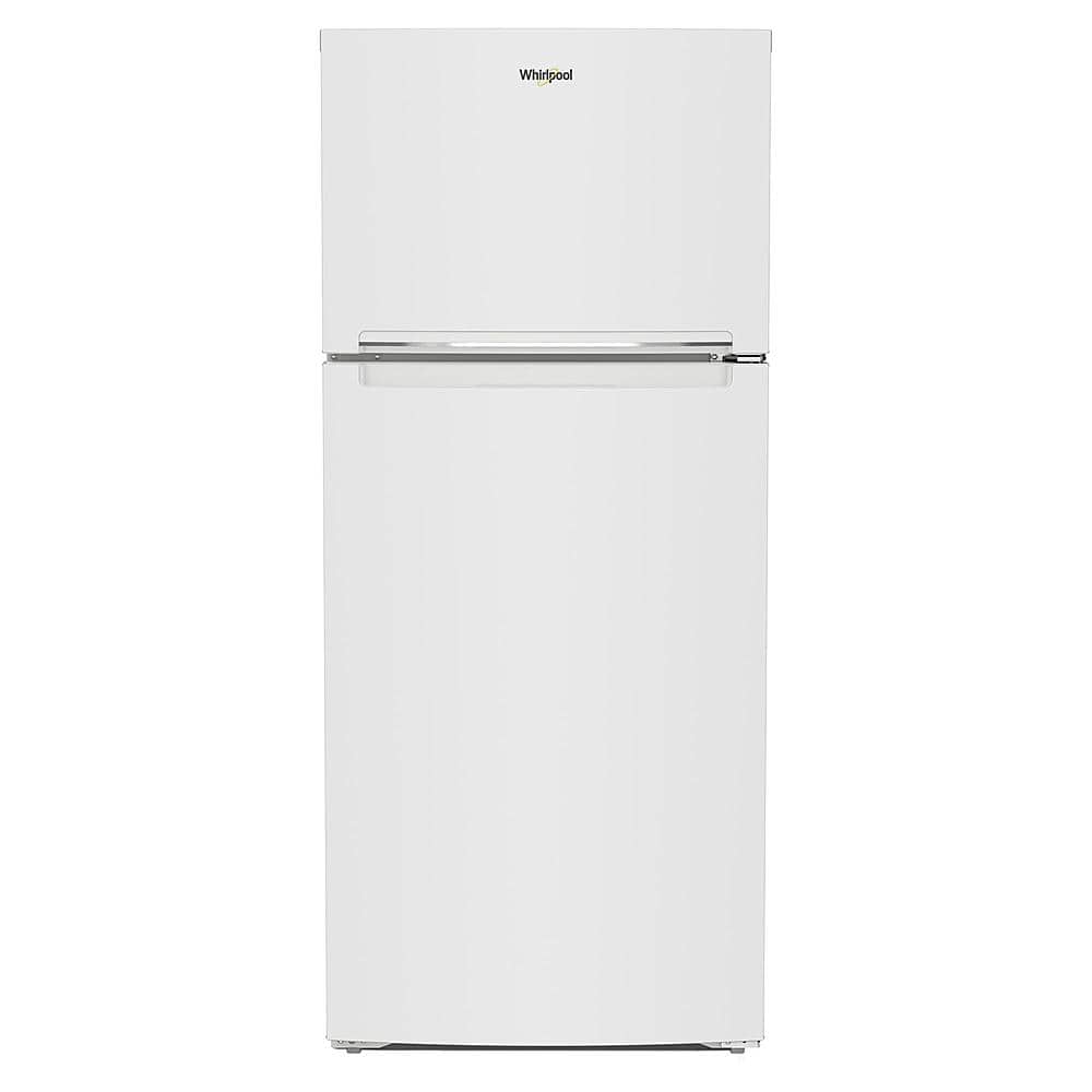 Front. Whirlpool - 16.3 Cu. Ft. Top-Freezer Refrigerator with Flexi-Slide Bin - White.