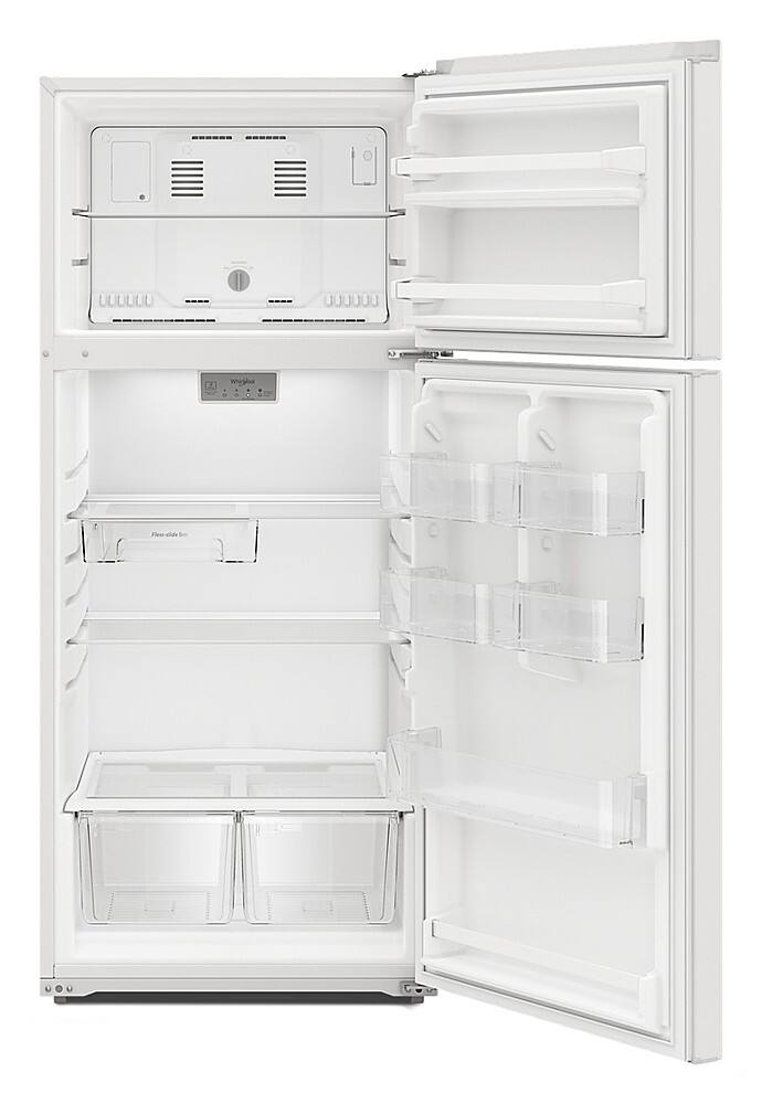 Alt View 2. Whirlpool - 16.3 Cu. Ft. Top-Freezer Refrigerator with Flexi-Slide Bin - White.