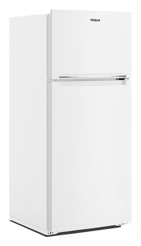 Left. Whirlpool - 16.3 Cu. Ft. Top-Freezer Refrigerator with Flexi-Slide Bin - White.