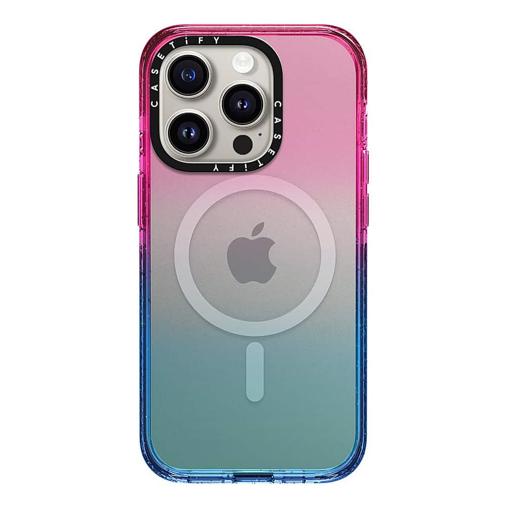 Front. CASETiFY - Impact Case with MagSafe for Apple iPhone 15 Pro - Cotton Candy.