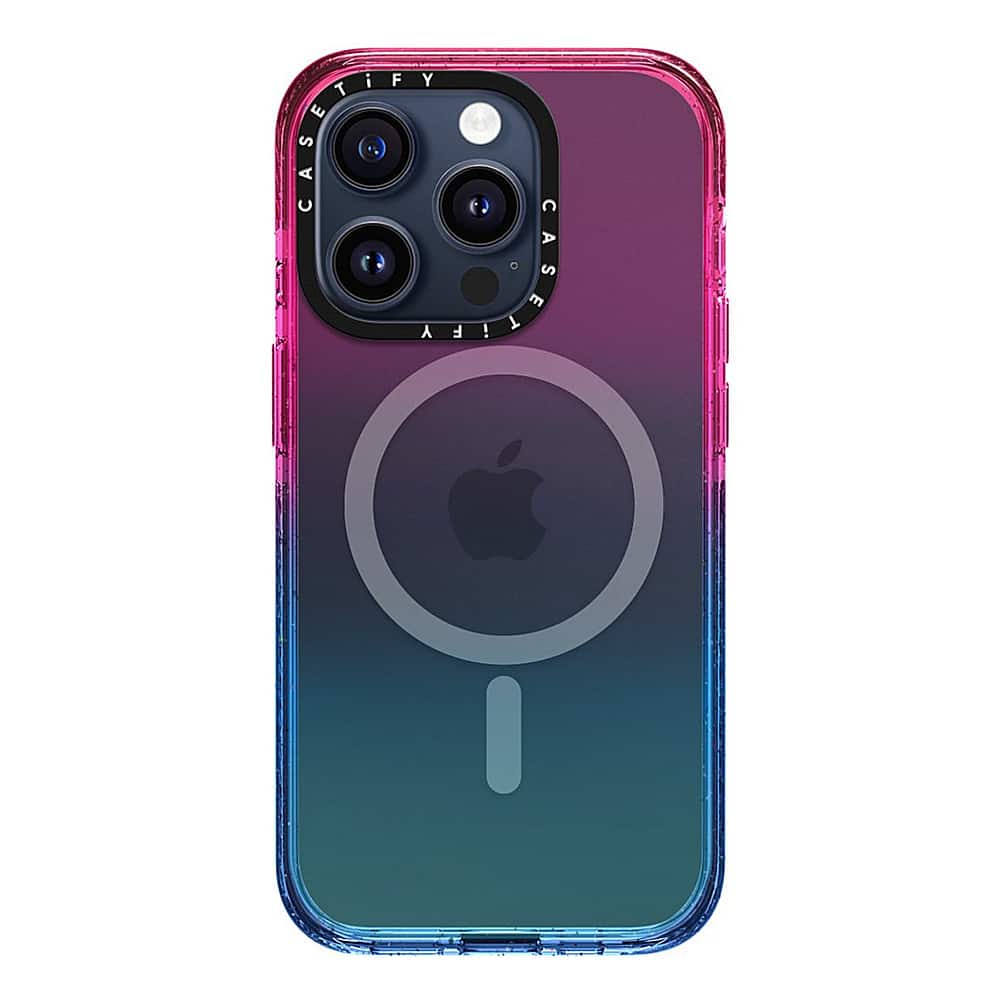 Alt View 1. CASETiFY - Impact Case with MagSafe for Apple iPhone 15 Pro - Cotton Candy.