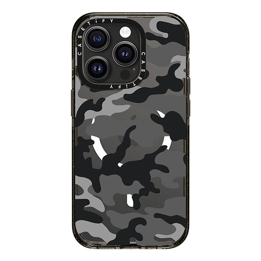 Alt View 3. CASETiFY - Impact Case with MagSafe for Apple iPhone 15 Pro - Black Camo.