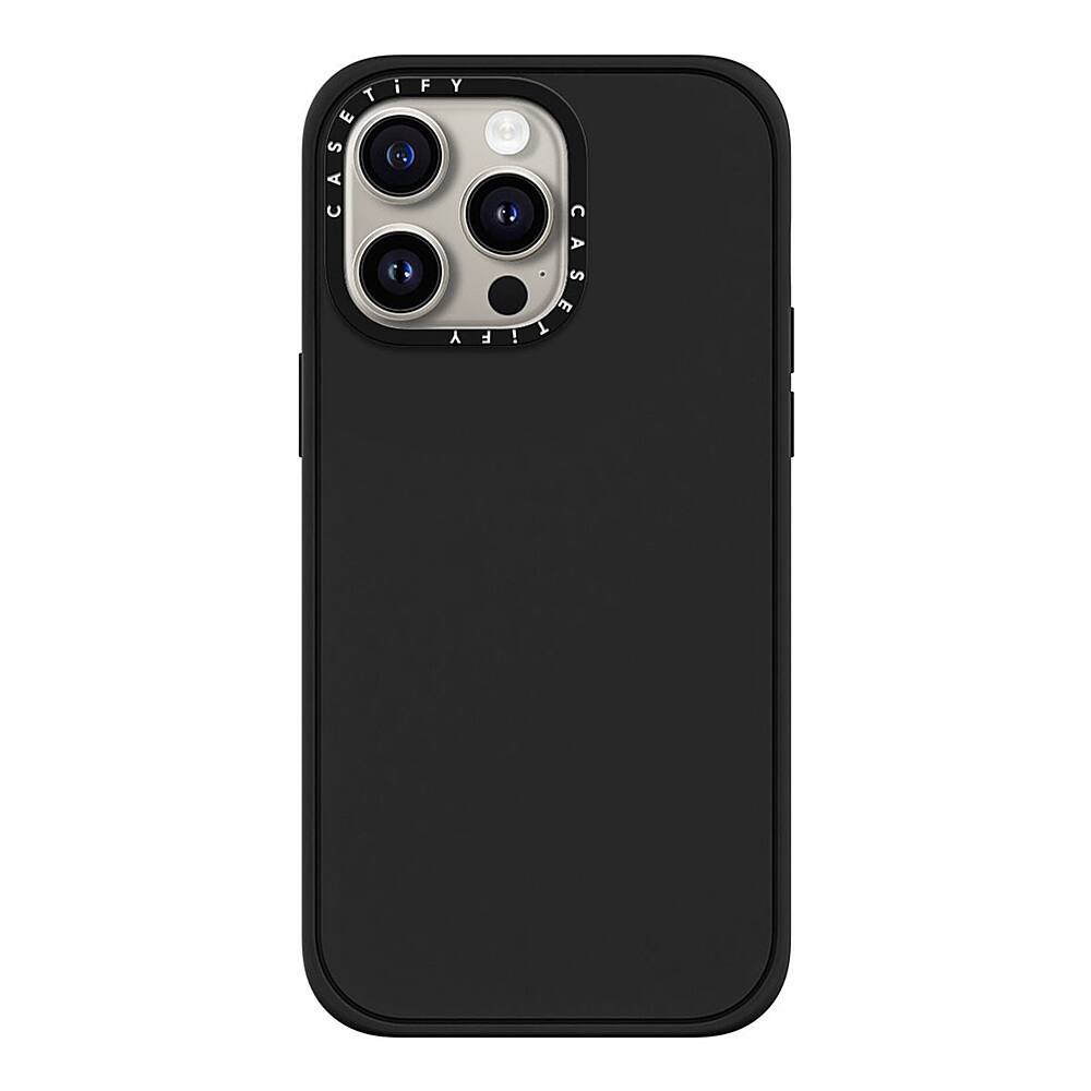 Front. CASETiFY - Impact Case with MagSafe for Apple iPhone 15 Pro Max - Matte Black.