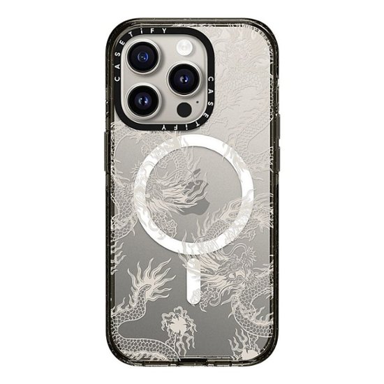 Front Zoom. CASETiFY - Impact Case with MagSafe for Apple iPhone 15 Pro - Street Dragon.