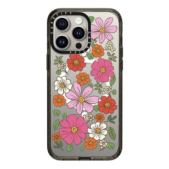 Front Zoom. CASETiFY - Impact Case with MagSafe for Apple iPhone 15 Pro Max - Garden Florals.