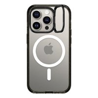 CASETiFY - Impact Ring Stand Case with MagSafe for Apple iPhone 15 Pro - Clear/Black - Front_Zoom