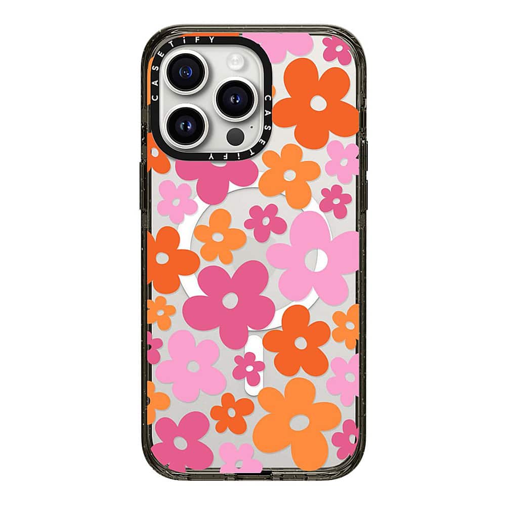Alt View 2. CASETiFY - Impact Case with MagSafe for Apple iPhone 15 Pro Max - Abstract Florals.