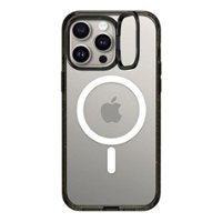 CASETiFY - Impact Ring Stand Case with MagSafe for Apple iPhone 15 Pro Max - Clear/Black - Front_Zoom
