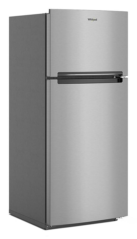 Angle. Whirlpool - 16.3 Cu. Ft. Top-Freezer Refrigerator with Flexi-Slide Bin - Stainless Steel.