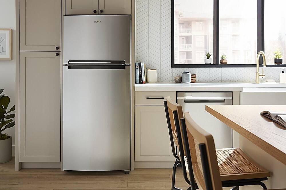 Alt View 15. Whirlpool - 16.3 Cu. Ft. Top-Freezer Refrigerator with Flexi-Slide Bin - Stainless Steel.