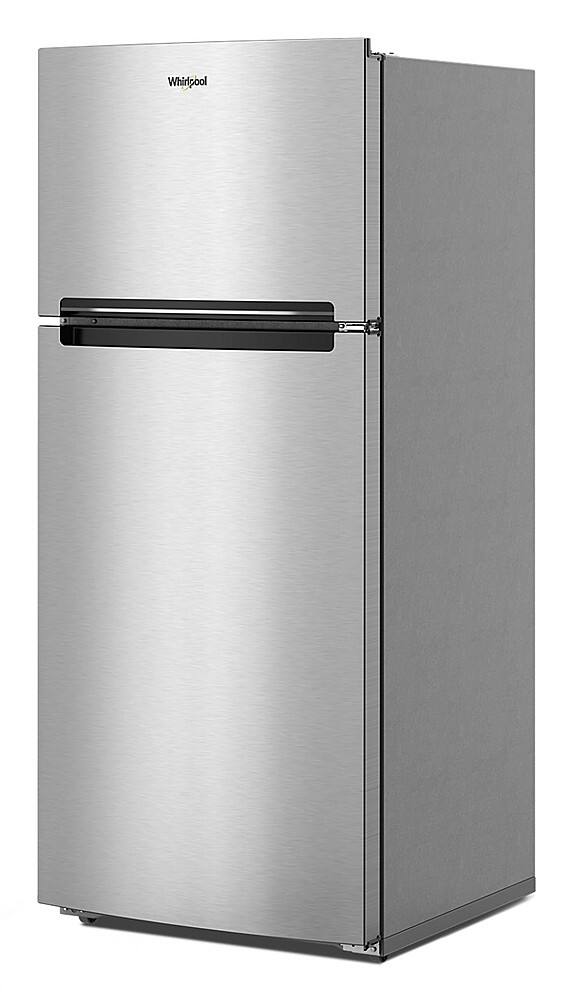 Left. Whirlpool - 16.3 Cu. Ft. Top-Freezer Refrigerator with Flexi-Slide Bin - Stainless Steel.