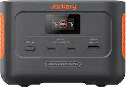 Jackery - Explorer 100 Plus Portable Power Station (99 Wh Capacity) - Black - Front_Zoom
