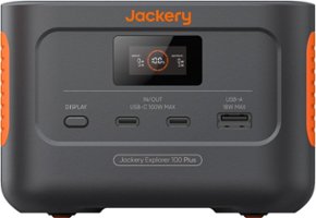 Jackery - Explorer 100 Plus Portable Power Station - Black - Front_Zoom
